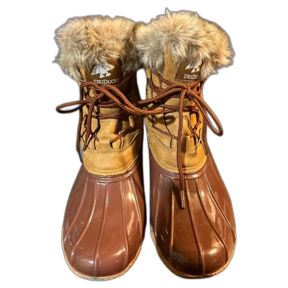 Frogg Toggs DriDucks Bailey Duck Boots Womens 9 Waterproof Fur Lined Snow